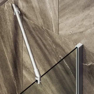 Шторка на ванну MaybahGlass MGV-62-5ш 40см хром матовый