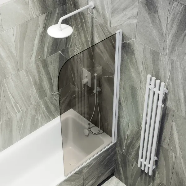 Шторка на ванну MaybahGlass MGV-606-1 50см белый