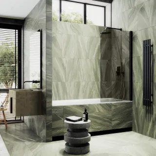 Шторка на ванну MaybahGlass MGV-606-6 50см чёрный