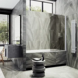 Шторка на ванну MaybahGlass MGV-611-1 60см белый