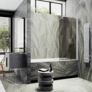 Шторка на ванну MaybahGlass MGV-607-1 50см белый