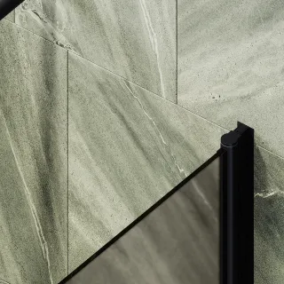 Шторка на ванну MaybahGlass MGV-625-6 80см чёрный