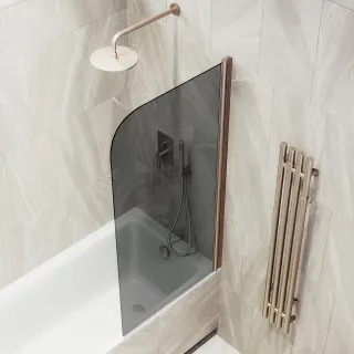 Шторка на ванну MaybahGlass MGV-613-2 60см бронза