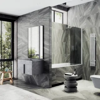 Шторка на ванну MaybahGlass MGV-619-1 70см белый