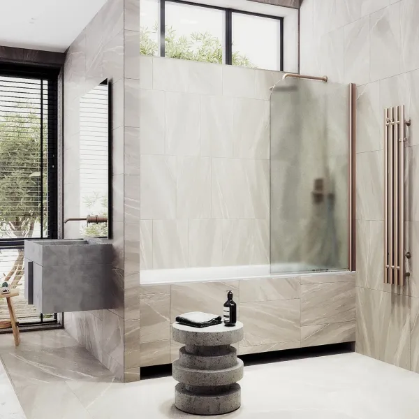 Шторка на ванну MaybahGlass MGV-610-2 50см бронза