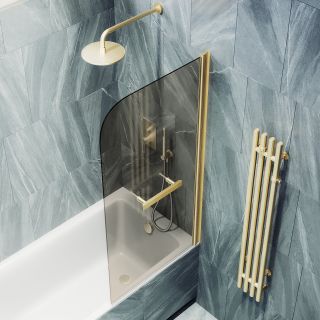 Шторка на ванну MaybahGlass MGV-771-3 50см золото