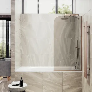 Шторка на ванну MaybahGlass MGV-67-2у 50см бронза