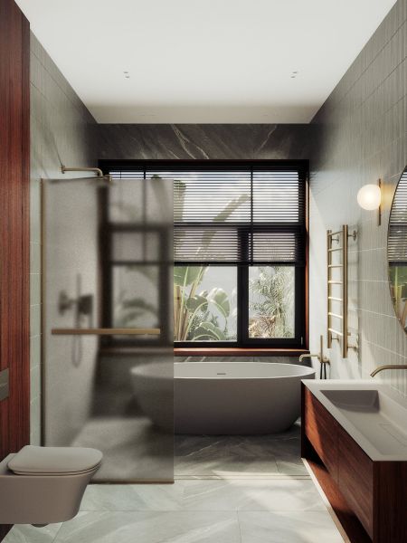 Душевая перегородка MaybahGlass MGD-728-2у 79см бронза