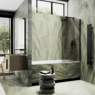 Шторка на ванну MaybahGlass MGV-76-6ш 80см чёрный