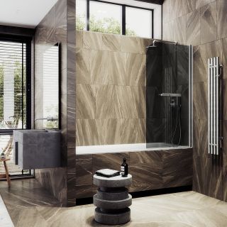 Шторка на ванну MaybahGlass MGV-767-5 40см хром матовый