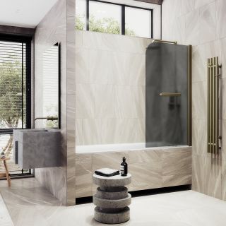 Шторка на ванну MaybahGlass MGV-774-2 50см бронза