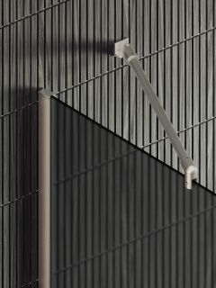 Душевая перегородка MaybahGlass MGD-729-5ш 79см хром матовый