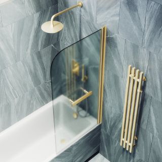 Шторка на ванну MaybahGlass MGV-793-3 80см золото