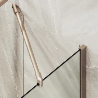 Шторка на ванну MaybahGlass MGV-92-2ш 60см бронза