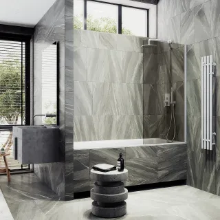 Шторка на ванну MaybahGlass MGV-70-1ш 80см белый