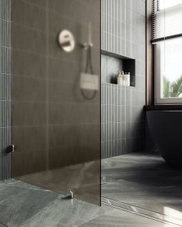 Душевая перегородка MaybahGlass MGD-265-4 79см хром глянцевый