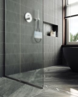 Душевая перегородка MaybahGlass MGD-700-5у 79см хром матовый