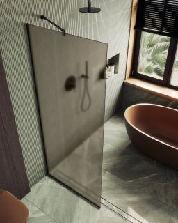 Душевая перегородка MaybahGlass MGD-697-6у 79см чёрный