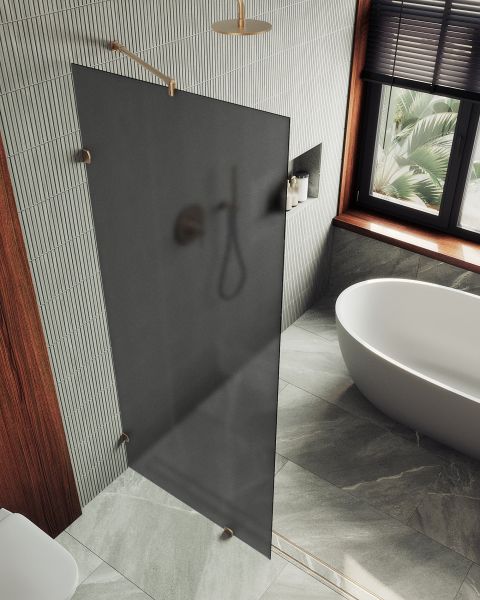 Душевая перегородка MaybahGlass MGD-271-2 79см бронза