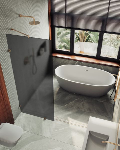 Душевая перегородка MaybahGlass MGD-271-2 79см бронза