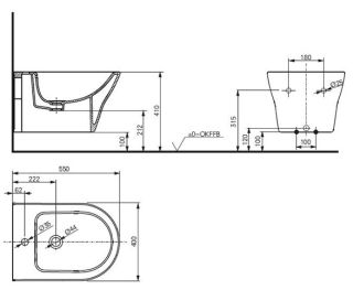 Биде подвесное TOTO MH BW10045G1#XW белый