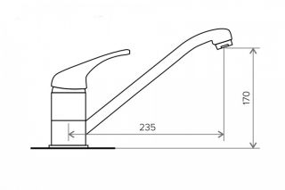 Смеситель для кухни Polygran Низкий песочный 072078
