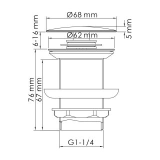 Wasserkraft A247 Донный клапан Push-up