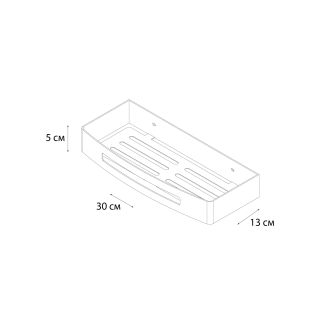 Полка прямоугольная одноэтажная FIXSEN Hotel графит (FX-31003Q)