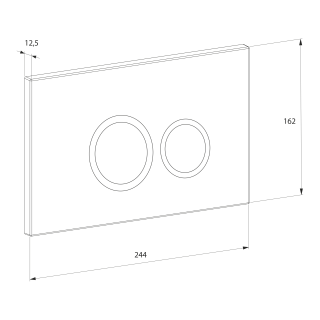 Клавиша смыва DQ Bayern DB1529007.2 (арт.инсталл DI8050127), золото глянец (DB1529007.2)
