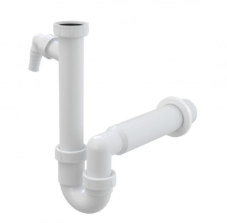 Сифон для мойки AlcaPlast трубчатый с накидной гайкой 6/4" и подводкой A81-DN50