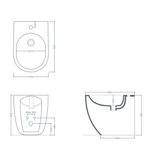 Биде Artceram File 2.0 FLB003 05 00 белое