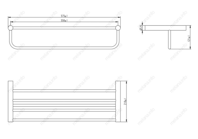 Полка для полотенец Melana MLN-865003 сатин