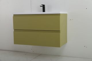 Подвесная тумба под раковину Art&Max Bianchi 90см оливковый матовый AM-Bianchi-900-2C-SO-OM