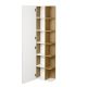 Шкаф-колонна Акватон Сканди белый/дуб рустикальный 1A253403SDZ90 (дверь зеркальная)