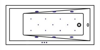Гидромассажная ванна Whitecross Wave 0101.180080.100.RELAX.GL 180x80см Relax золото