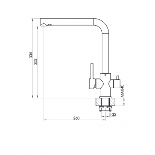 Смеситель для кухни Dr. Gans Акцент с подключением к фильтру терра