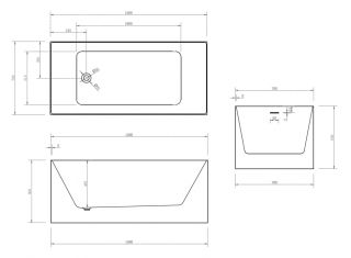 Акриловая ванна ABBER AB9274-1.5 150x70x60