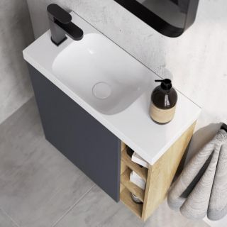 Подвесная тумба под раковину Aqwella Alba ALB0106LDD+ALB0706WM 60 см