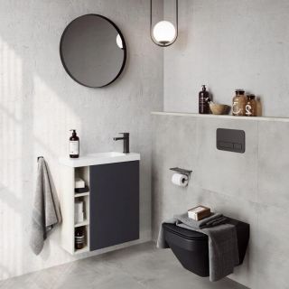 Подвесная тумба под раковину Aqwella Alba ALB0106RLS+ALB0706GRМ 60 см