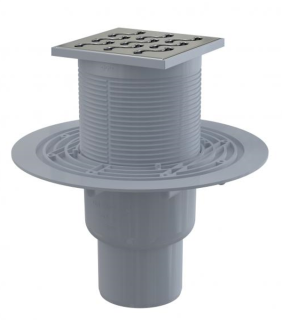 Сливной трап AlcaPlast 105 ? 105/50/75 решетка - хром APV202