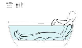 Ванна из искусственного камня Salini Alda S-Sense 101913GRF 160x80см RAL полностью