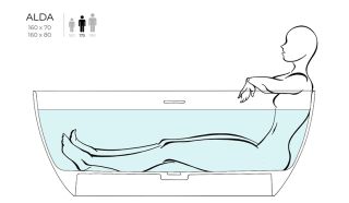 Ванна из искусственного камня Salini Alda S-Stone 101924MRF 160x70см RAL полностью
