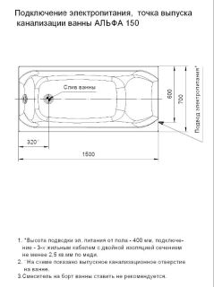 Акриловая ванна Aquatek Альфа ALF150-0000031 150х70 см без фронтального экрана сборно-разборный сварной каркас