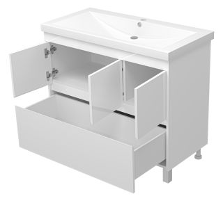 Напольная тумба под раковину Misty Алиса 100см белый