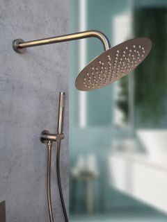 Душевая система с термостатом AltroBagno Unione 040409 GrMt оружейная сталь