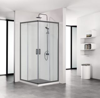 Душевой уголок Aquatek AQ ARI KV 10020BL 100х100 см чёрный матовый