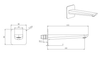 Излив для ванны Aquatek Вега AQ1041MB чёрный матовый