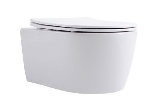 Унитаз подвесной Aquatek Европа AQ1106T-00 безободковый с сиденьем Soft Close белый