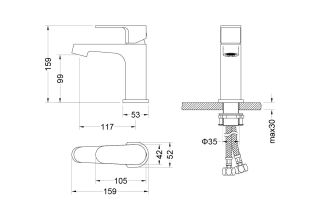Смеситель для раковины Aquatek Оберон AQ1210CR хром