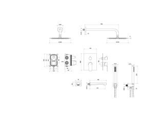 Душевая система Aquatek Оберон AQ1273CR хром